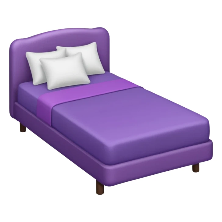 emoji de cama de valoracion de fisioterapia color morado  sticker
