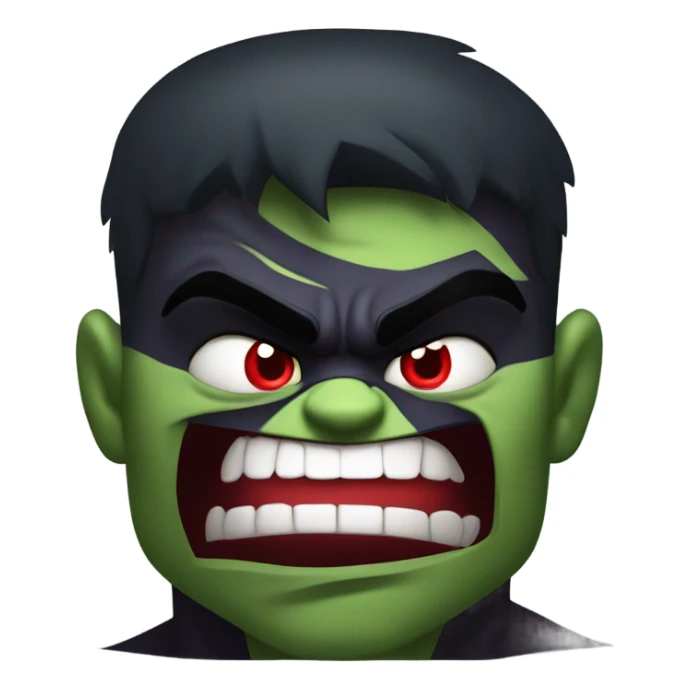 Hulk vampires one eye is no! Face is black and smile red eye Vampires sticker