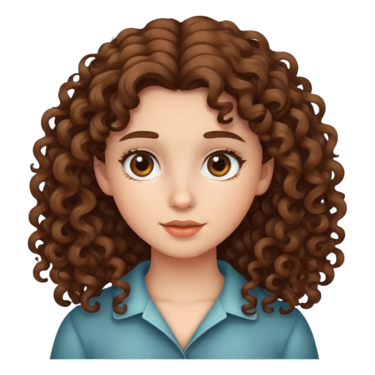 Girl with curly hair sticker