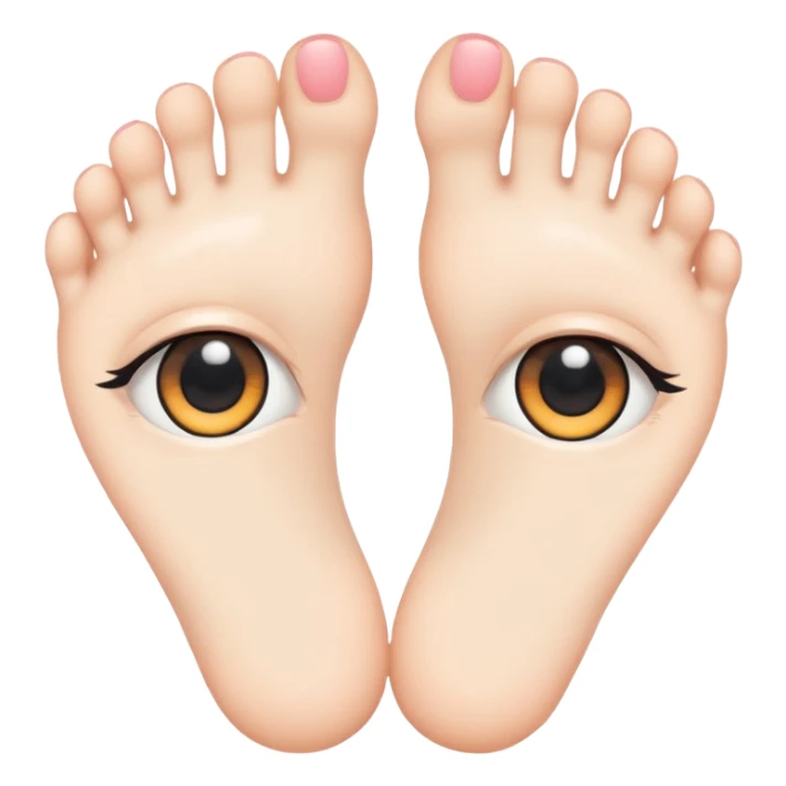 A foot With Anime Eyes in Chibi Sticker style sticker