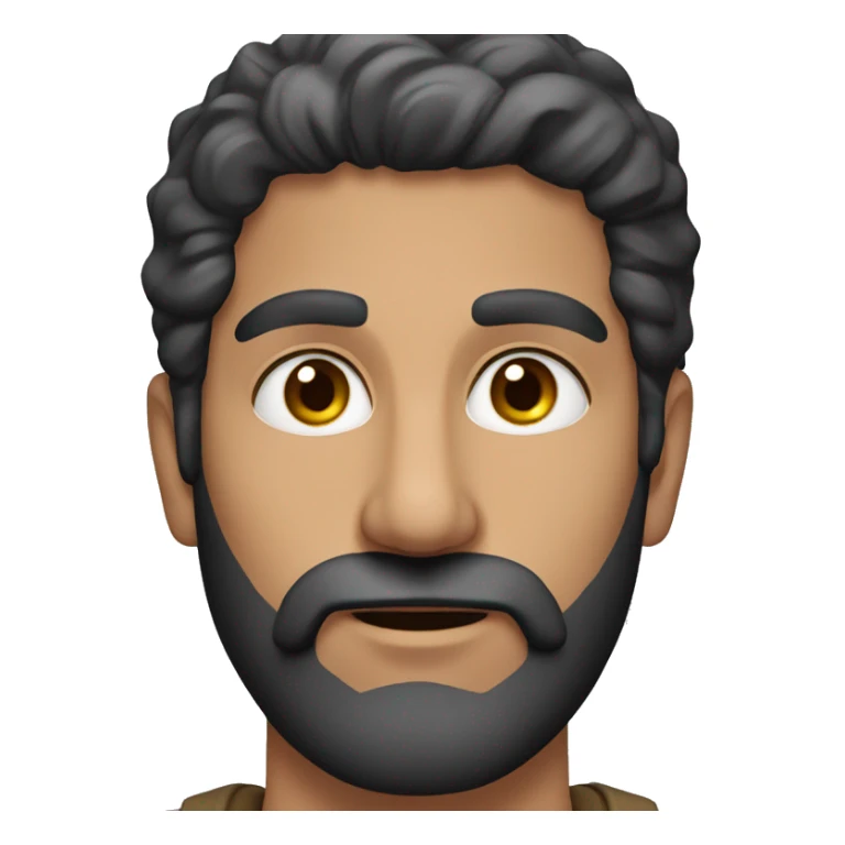 Middle eastern man with dark beard and hazel eyes sticker