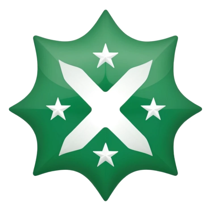 logo BNP Paribas fidèle, carré vert avec quatre étoiles blanches sticker