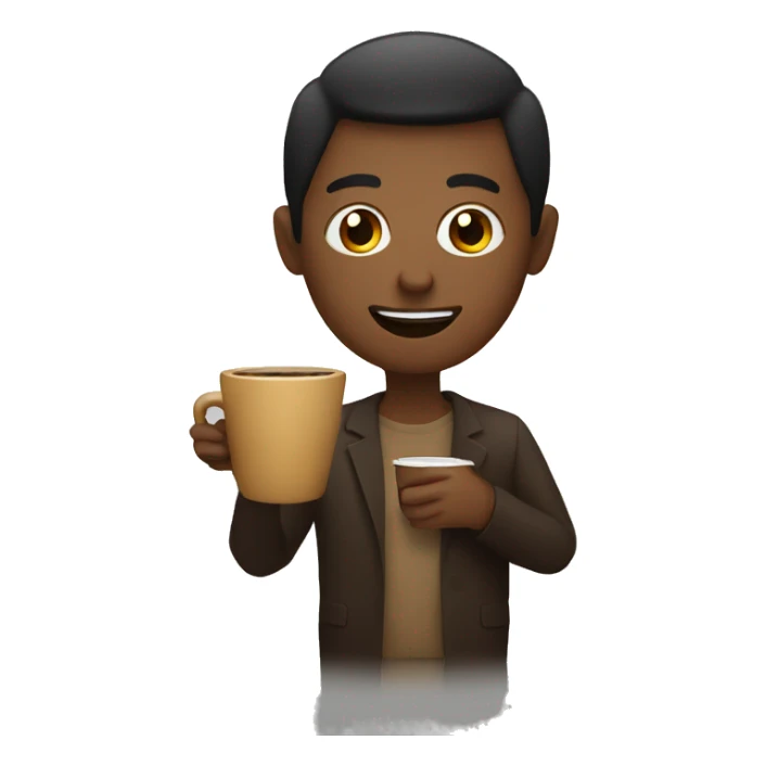 person with coffee sticker