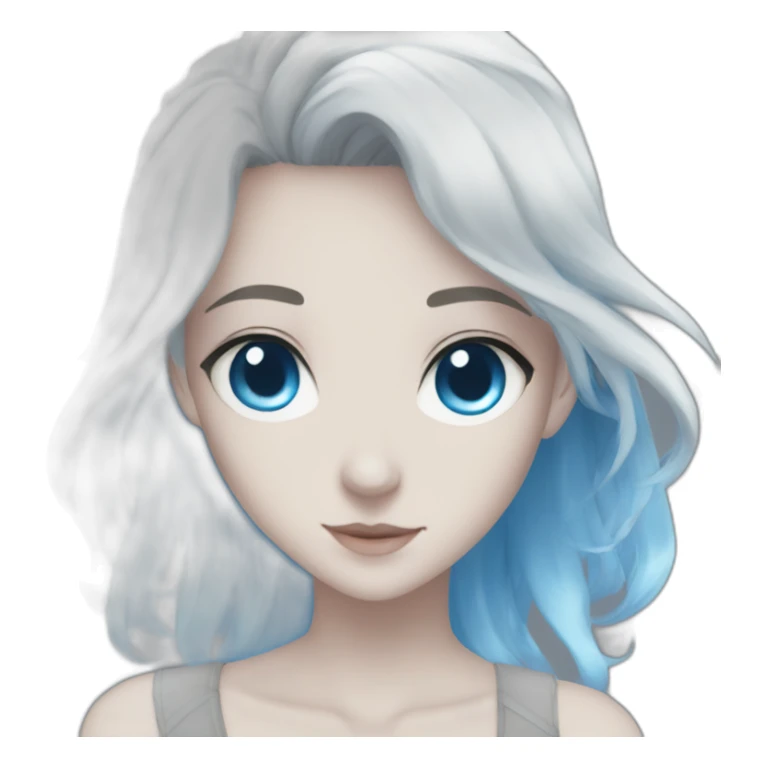 Anime-blue eyes-dark hair sticker
