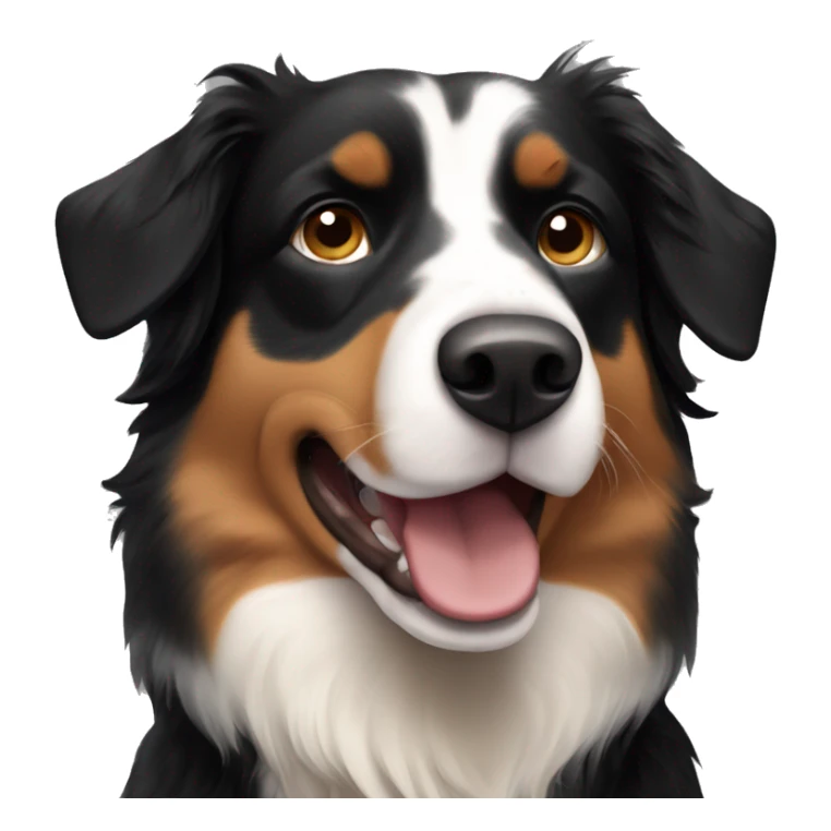 Black and tan Australian shepherd dog mostly black sticker