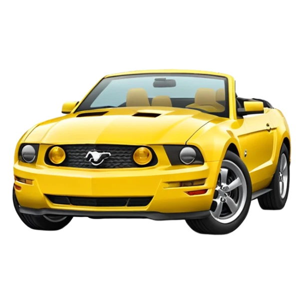 Create a mustang 309emoji in yellow colour  sticker
