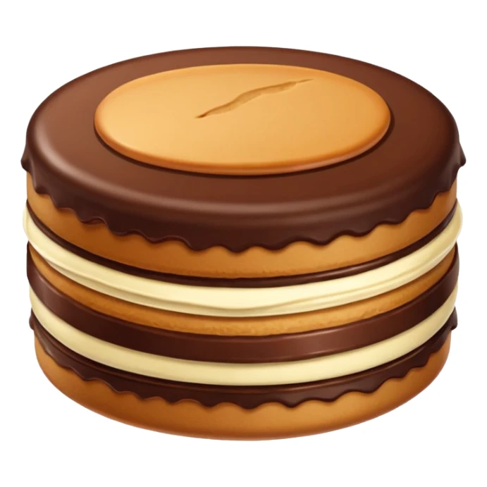 un alfajor triple de dulce de leche y chocolate de portezuelo sticker