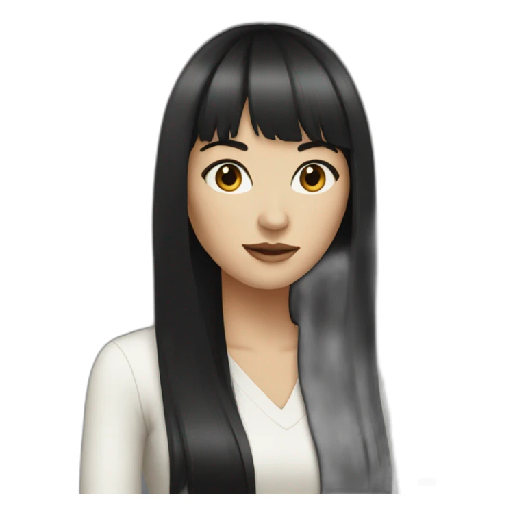 white-woman-with-long-black-hair-and-straight-fringe sticker