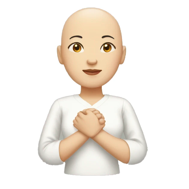 bald man chinese woman holding hands sticker