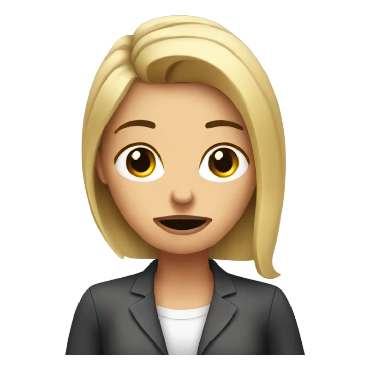 Woman at the office drinking coffee annoyed sticker