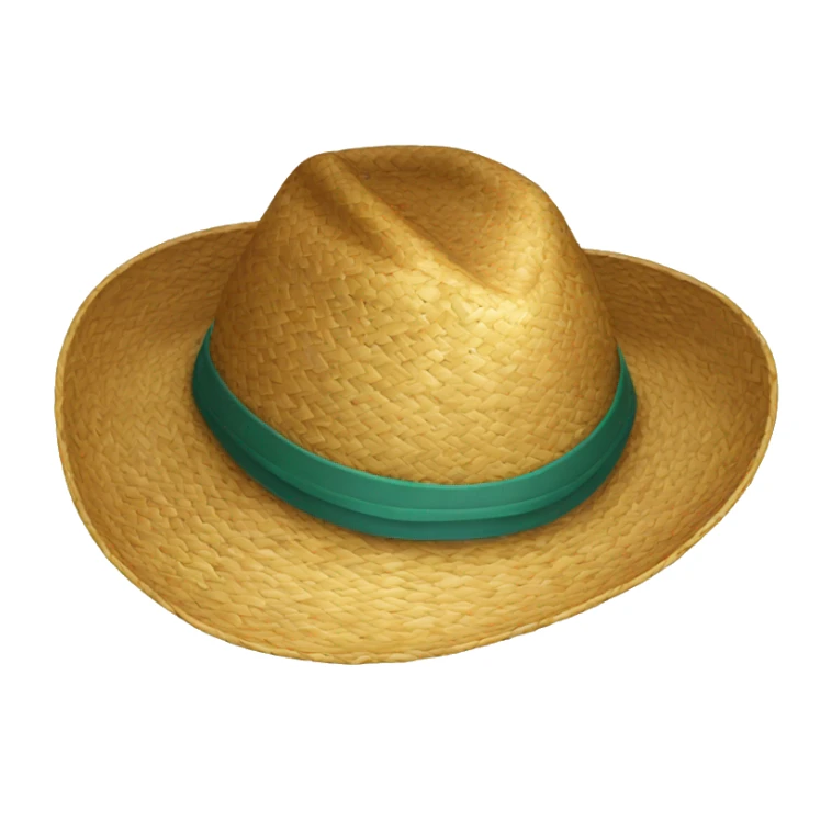 Straw hat sticker