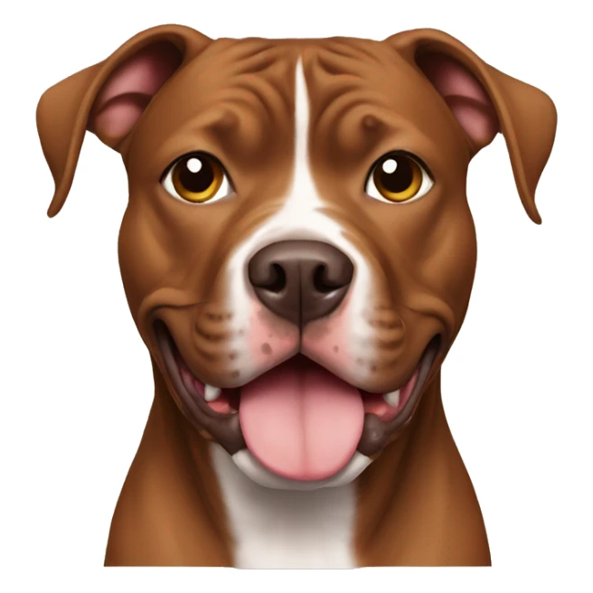 Brown pitbull sticker