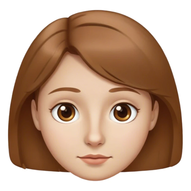 Capelli marrone chiaro corti occhi marroni naso alla francese e viso rotondo  sticker