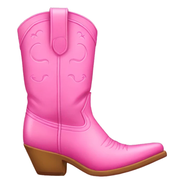 Pink cowgirl boots sticker