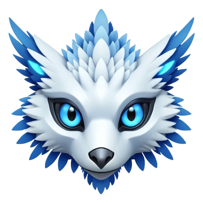  exotic futuristic modern cyber-Fakémon-Digimon-Trico-creature sticker