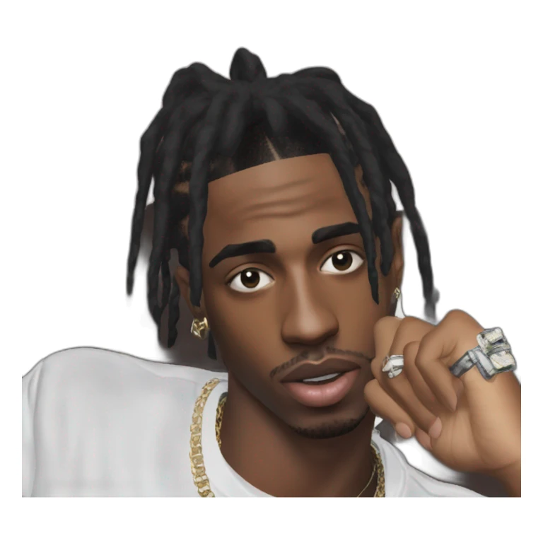 playboi carti wearing Balenciaga and durag sticker