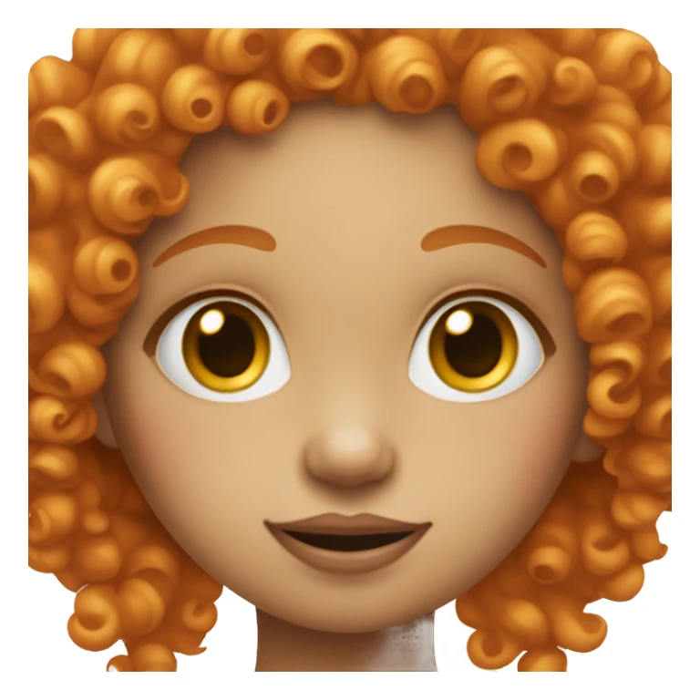 curly ginger girl with a clown makeup sticker