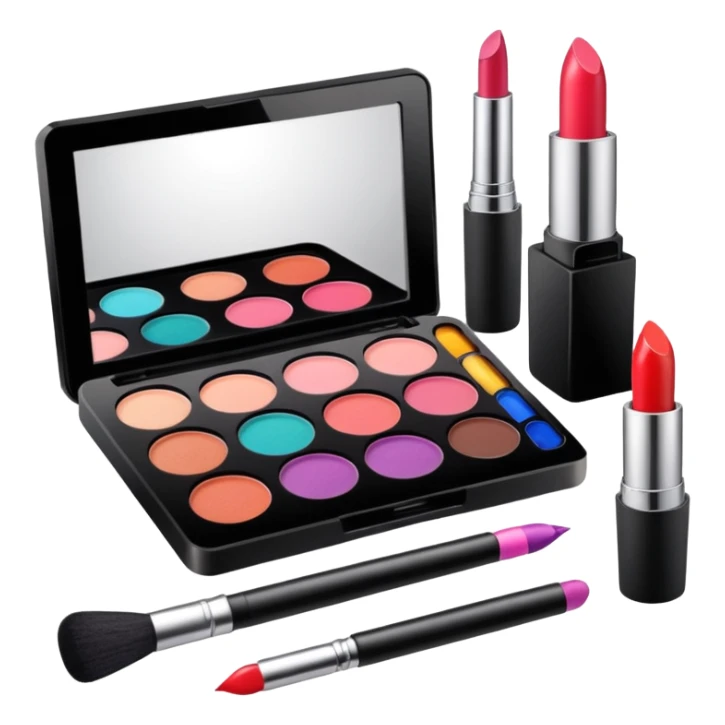 create me an image for a vertical in my super app, which is a beauty vertical, include make up elements only sticker