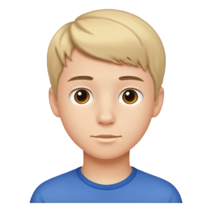 teen boy with short hair sticker