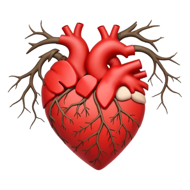 Heart made of twisted branches sticker