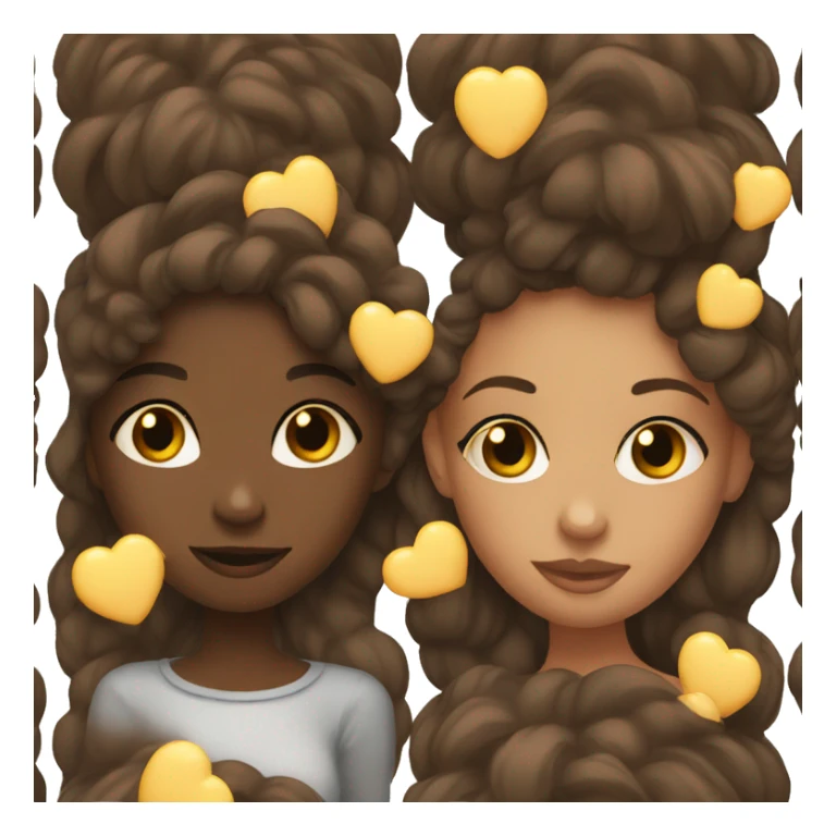 Black girl and Brown girl kissing sticker