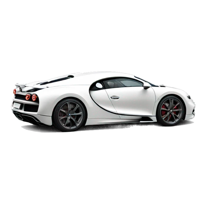 voiture buggati chiron blanc sticker