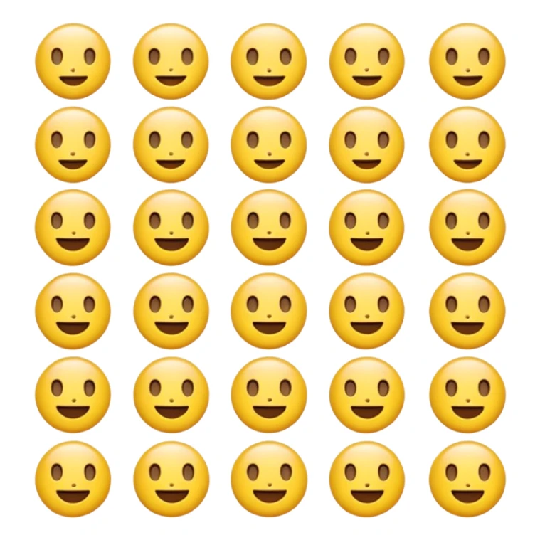 En mix van 🥺 🤤 ♥️ Yellow Emoji Round sticker