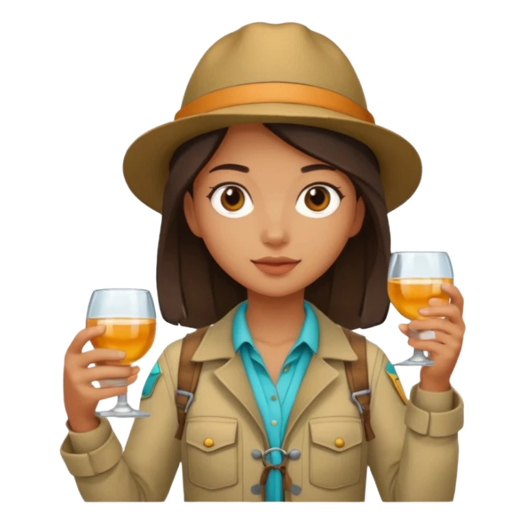 a young female explorer with magnificer glass sticker