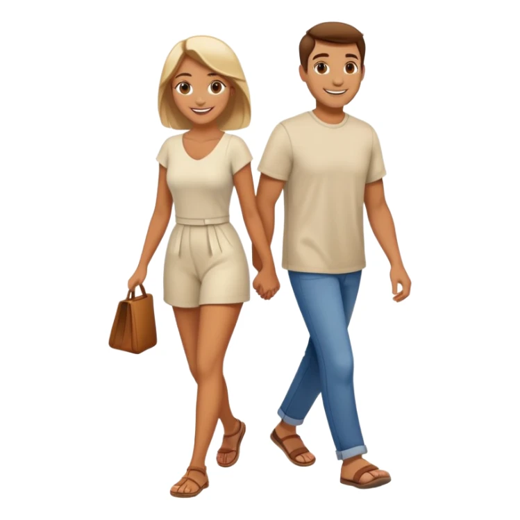 Ein Pärchen dass sich liebt und spazieren geht  sticker