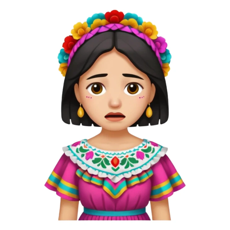 Crying and gay dresses in Mexican clothes  sticker