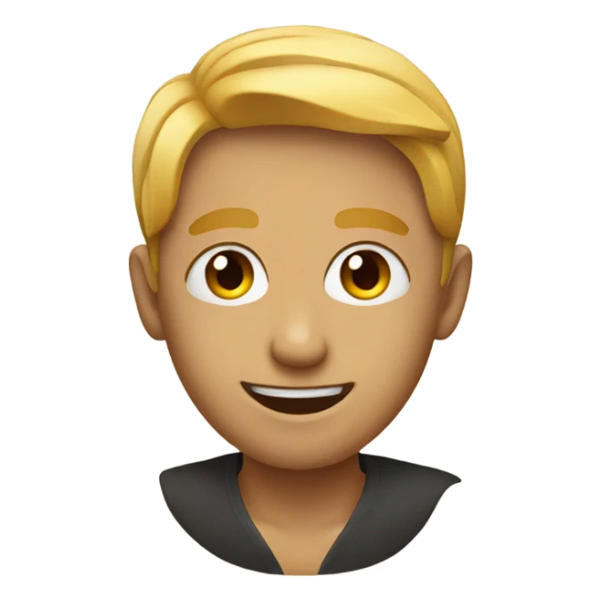 Emoji showing from side profile looking at me  sticker