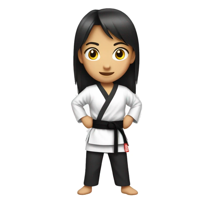 karate young asian girl sticker