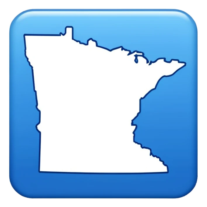 state of minnesota, plain white outline. sticker