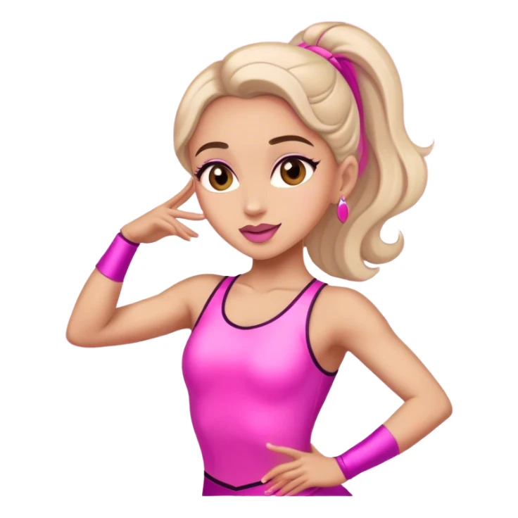 sport dancer in pink who talk sticker