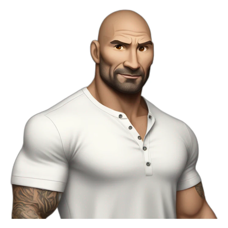 actor dave bautista cartoon wearing henley  sticker