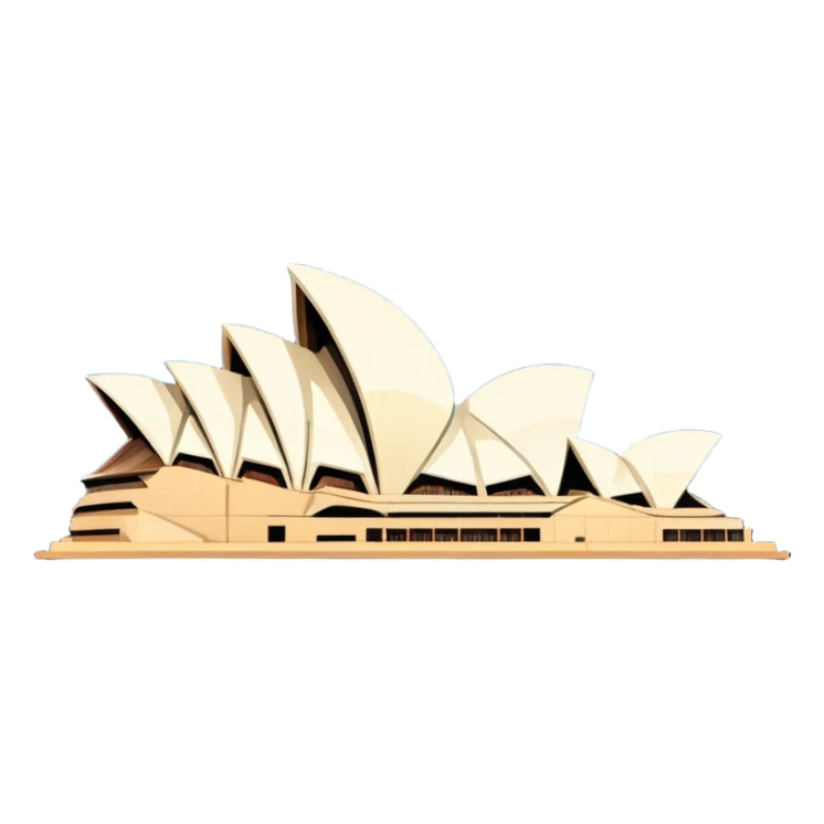 Sydney Opera House with fireworks and water reflections sticker