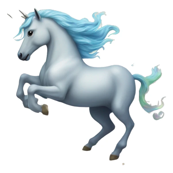 Unicorn riding the moon through an ocean sticker