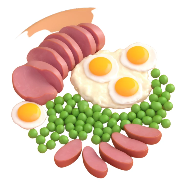 protein meat and eggs and peas sticker