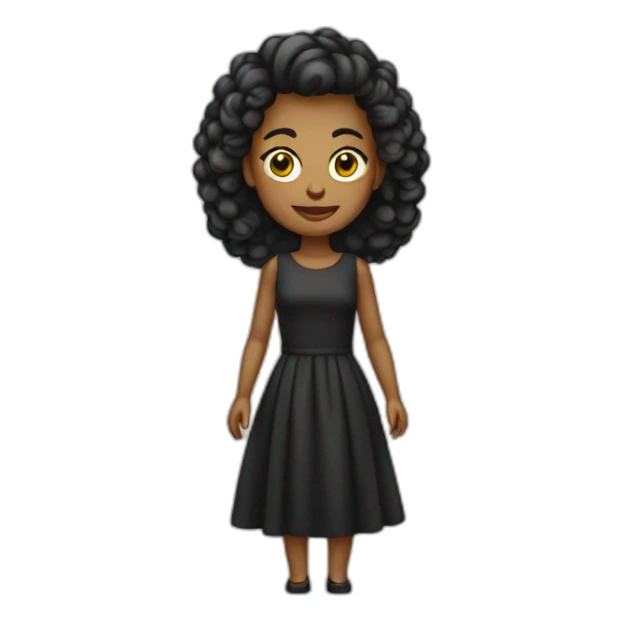 Mulher de vestido cor preta sticker