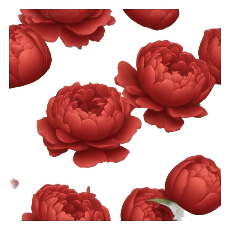Bouquet of red pionies flowers  sticker