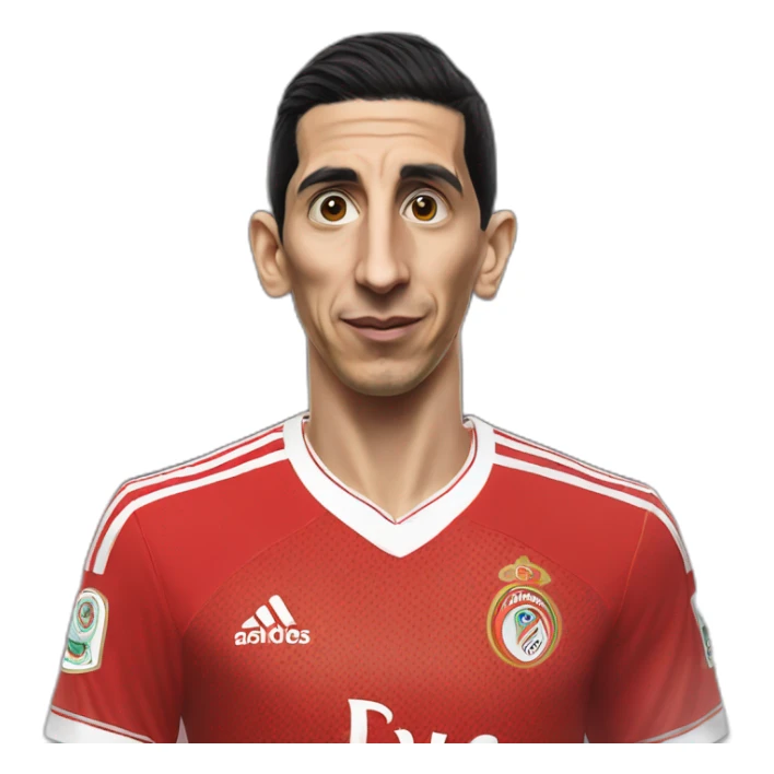 Angel Di Maria realistic with Benfica jersey sticker