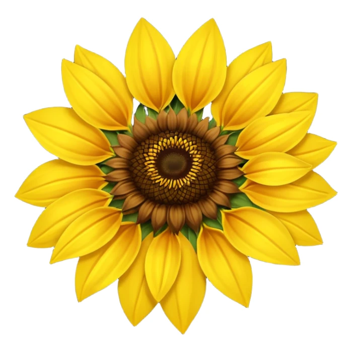 Sunflower yellow wuth dark brown center sticker