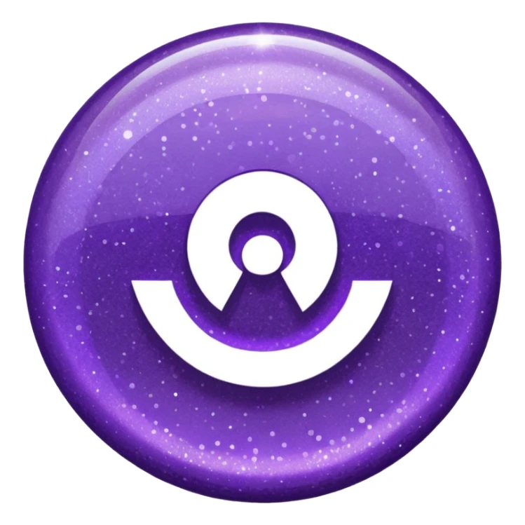 Purple Glitter Symbol of Manager sticker