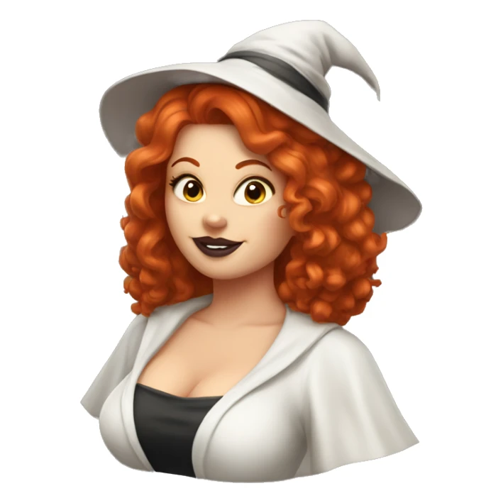 Curvy redhead sfw Halloween sticker