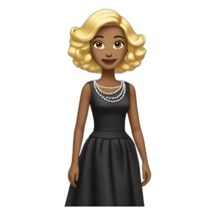 Women with chanel dress sticker