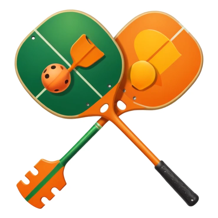 A switch server icon for pickleball, it should have the switch icon of two arrows pointing opposite ways and a pickleball paddle over it. ios icon style. sticker
