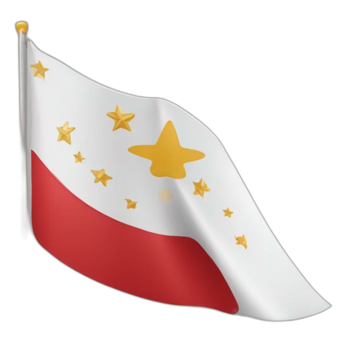 drapeau bleau blanc rouge horizontal avec une etoile rouge au milieu sticker