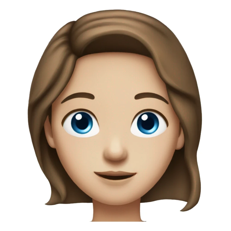 Brown hair blue eyes girl with cigarette  sticker