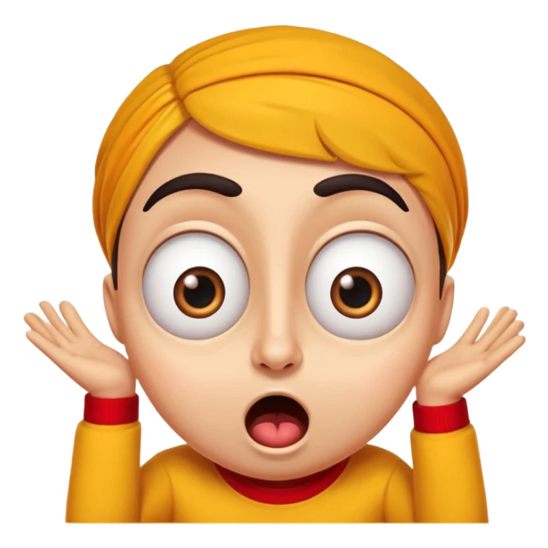 “Funny Spanish cartoon character with big expressive eyes, over-the-top reactions, bright colors, exaggerated comedy pose, cute but chaotic energy, meme-style, perfect for viral videos.” sticker