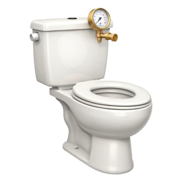 toilet with pressure gauge sticker